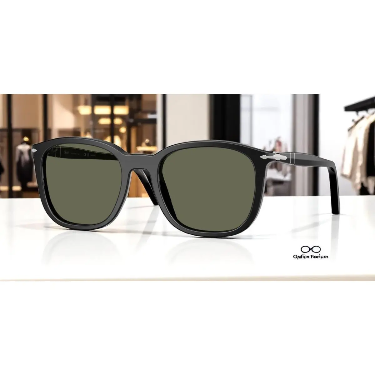 Persol PO3355S 95 58 Black Polar Green Polarized 54 mm Unisex Sunglasses