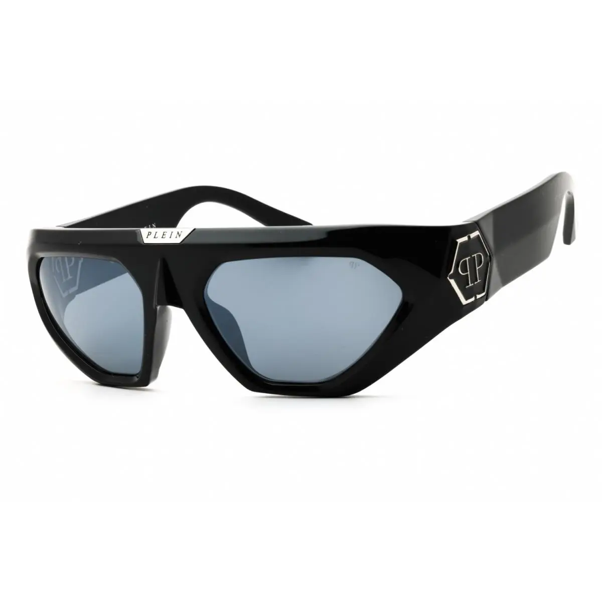 Philipp Plein SPP153-58Z4-58 Sunglasses Frame Size 58mm 125mm 21mm Black Unise - Frame: BLACK, Lens: BLUE