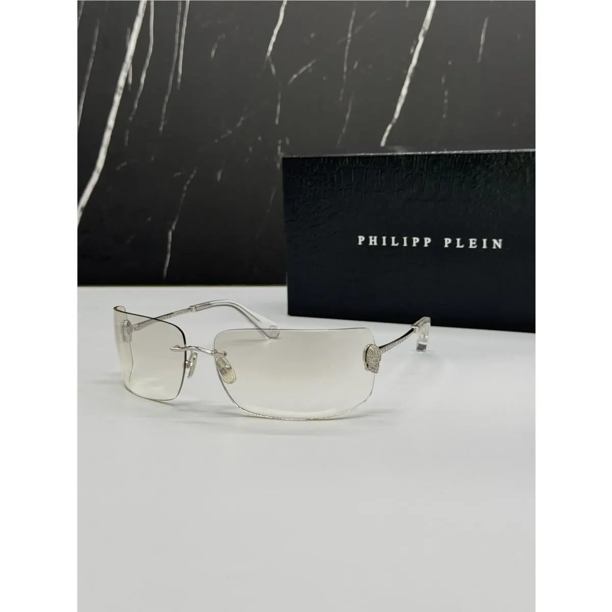 Philipp Plein SPP027V 579X Silver Women Sunglasses Philipp Ple