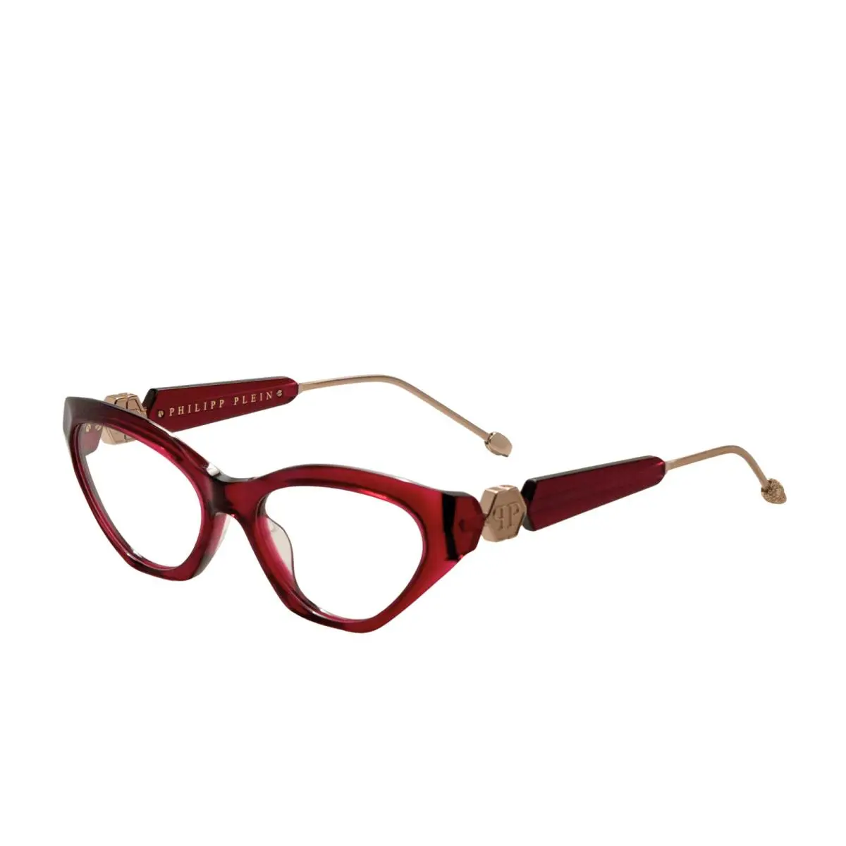 Philipp Plein Women`s 55 mm Transparent Plum Sunglasses VPP069S5509WF