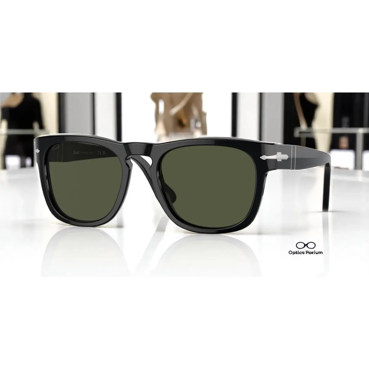 Persol PO3333S 95 31 Elio Black Green 54 mm Unisex Sunglasses