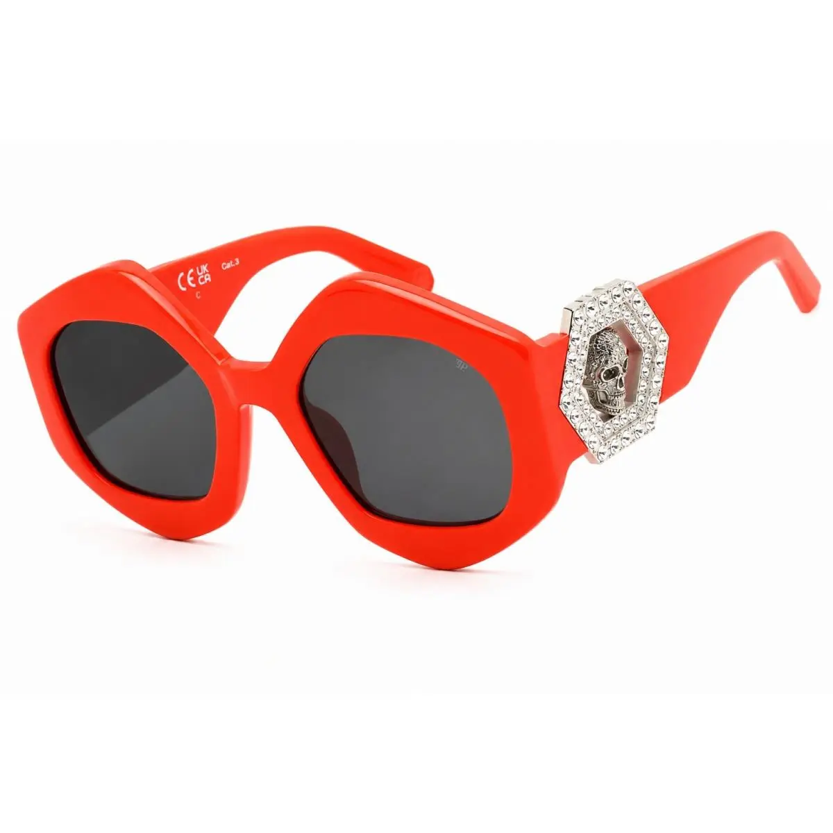 Philipp Plein SPP102-V47-54 Sunglasses Frame Size 54mm 0mm 0mm Orange Women
