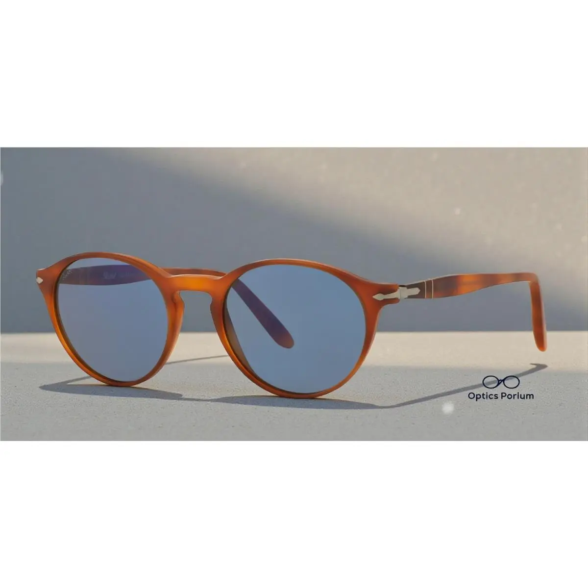 Persol PO3092SM 900656 Phantos Terra Di Siena Light Blue 50 mm Men`s Sunglasses