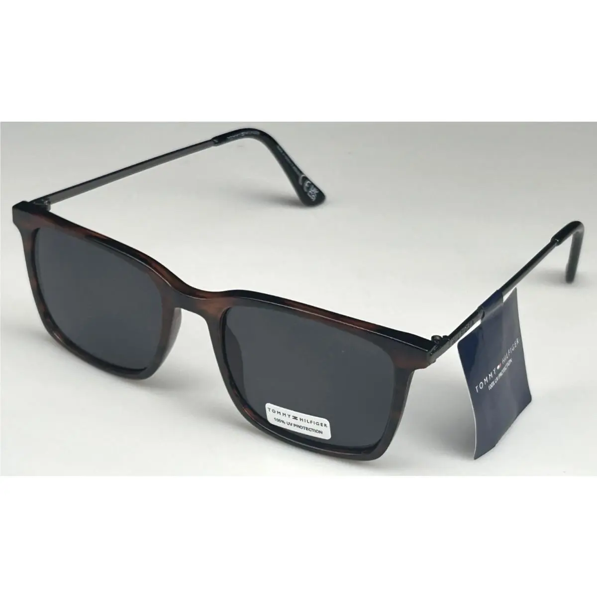 Tommy Hilfiger Men`s 53mm Tortoise Frame Gray Lens Sunglasses MP OM691