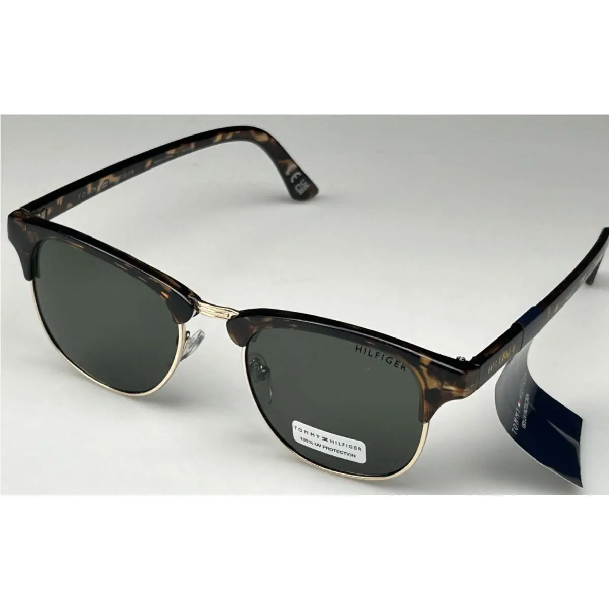 Tommy Hilfiger Bryan Men`s 50mm Tortoise/gold Frame Green Lens Sunglasses