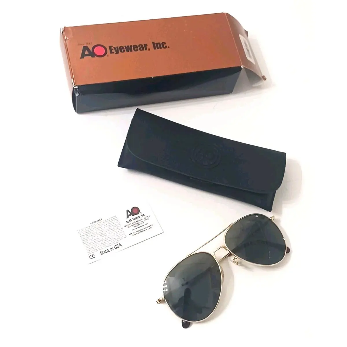 Vintage  General Sunglasses 52mm Gray Lens W/gold Frame by American Optical