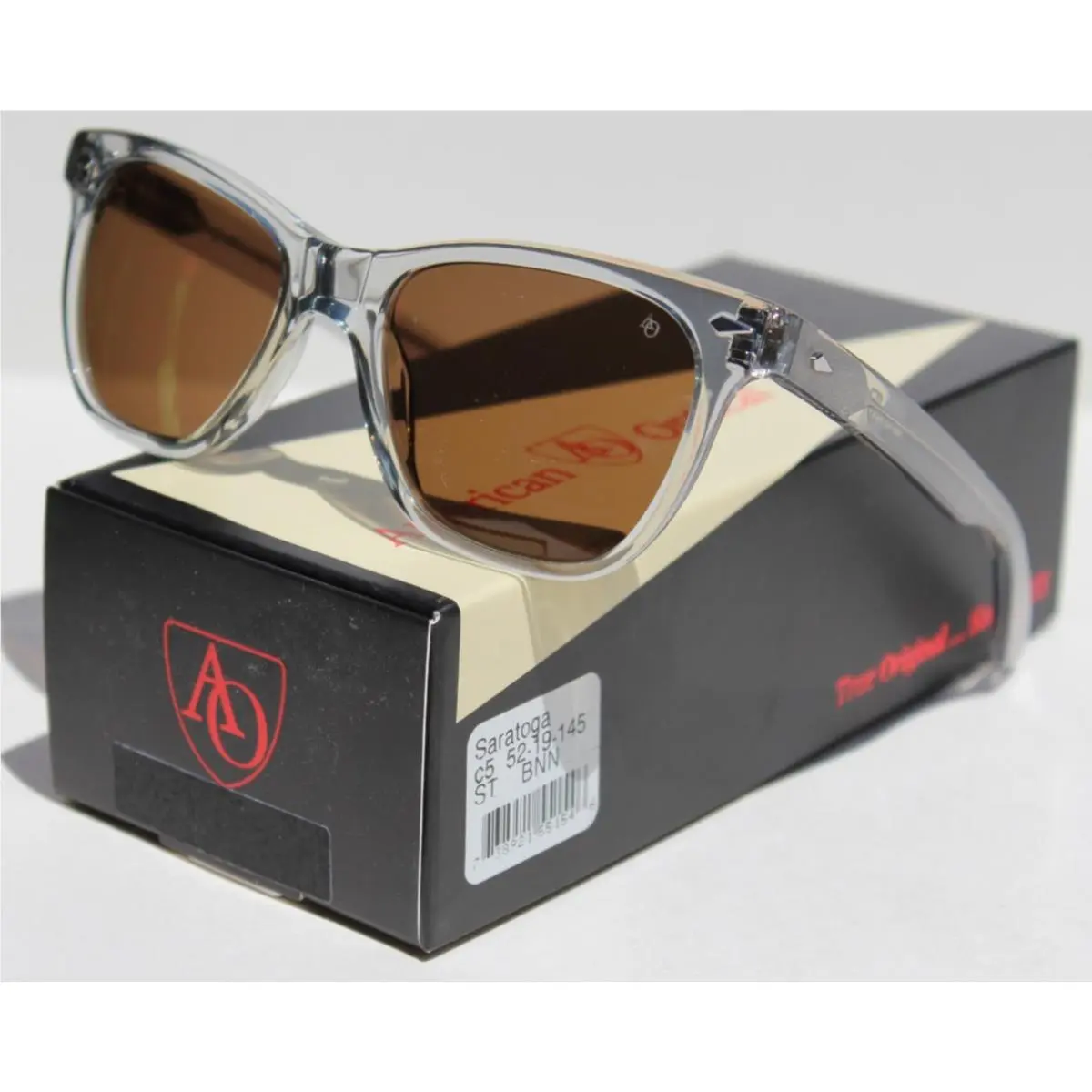 Saratoga Sunglasses Gray Crystal/brown ST Bnn by American Optical