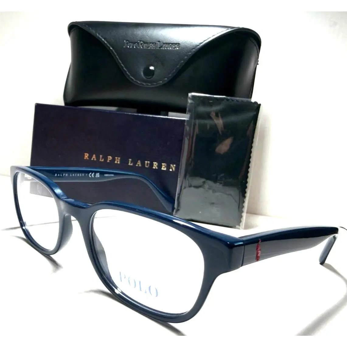 Polo Ralph Lauren PH 2202 5729 Shiny Navy Blue Eyeglasses Frame 53-18