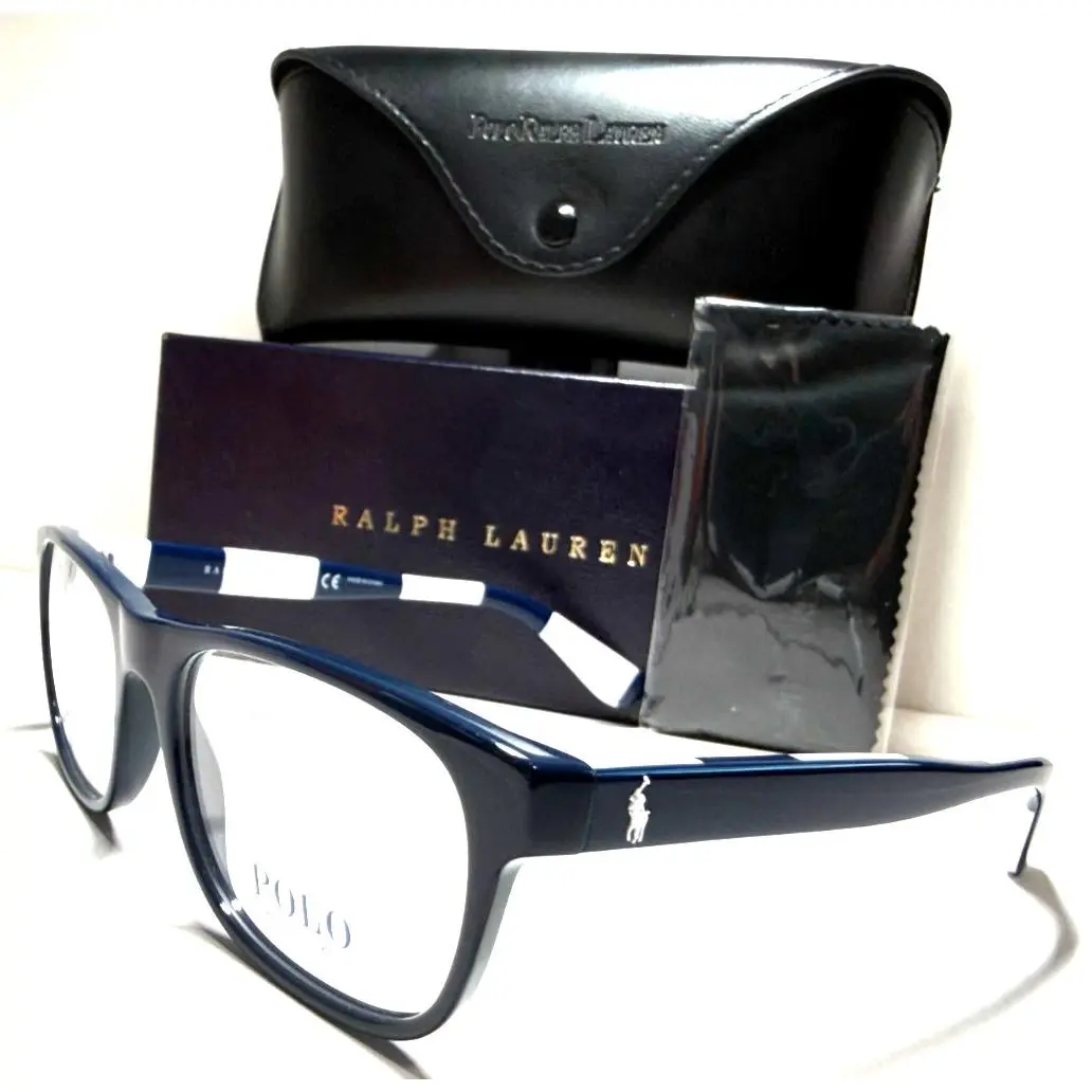 Polo Ralph Lauren PH 2240 5906 Shiny Blue/white Accents Authent Eyeglasses 54-18
