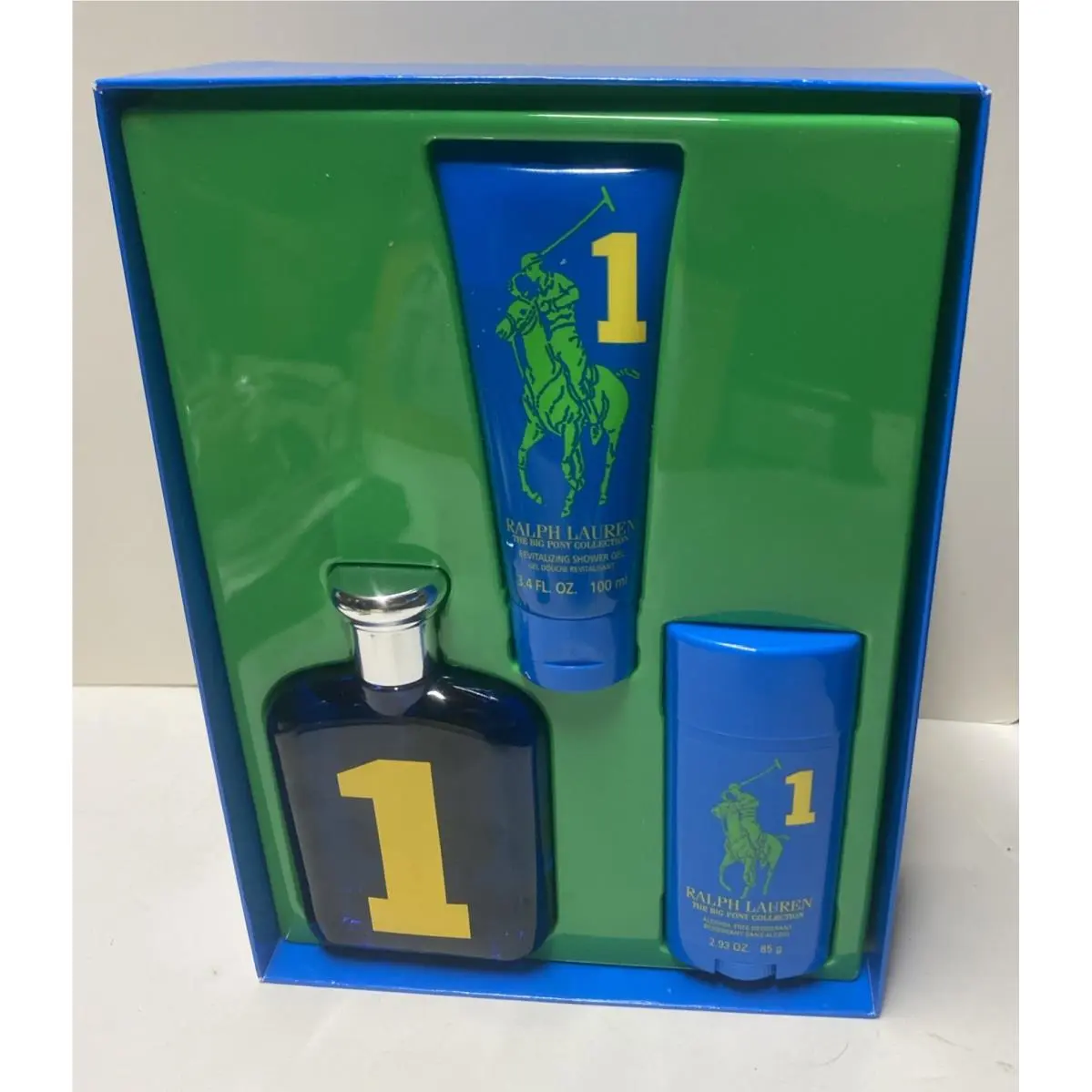 Ralph Lauren Polo Big Pony 1 Men`s 3 Pcs Set 4.2 FL OZ