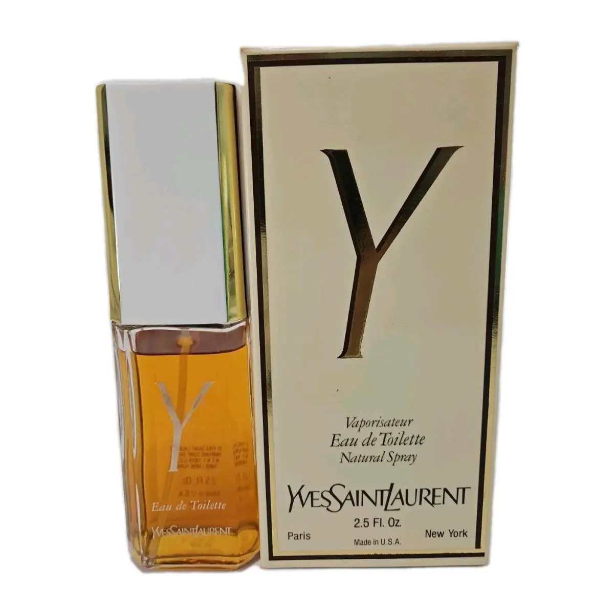 Vintage Yves Saint Laurent Ysl Y Eau de Toilette Edt Natural Spray 2.5 fl oz