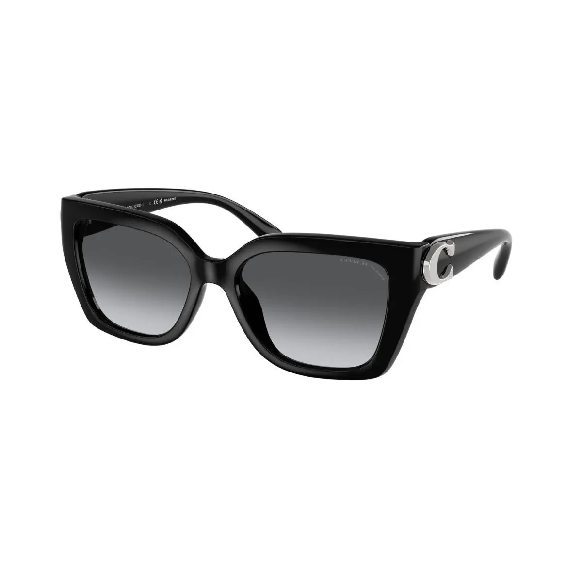 Coach HC 8408U cw195 Black Grey Gradient Pola 5002T3 Sunglasses