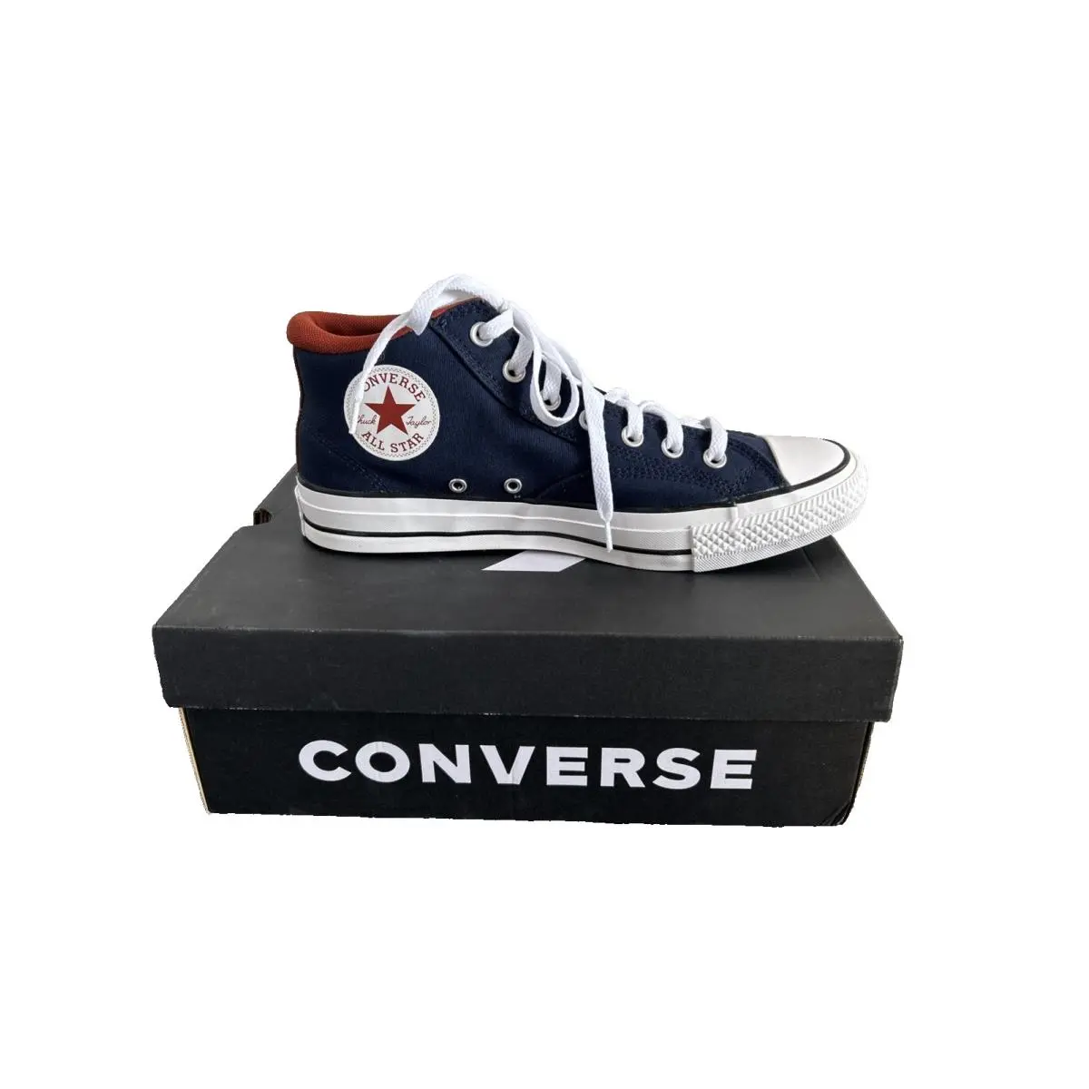 Converse Ctas Malden Street Mid Navy/orange/white Men Sz 10 Sneakers A00813F