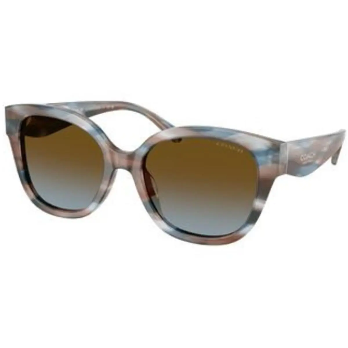 HC 8438 U Striated Maple Blueberry Brown Blue Gradient Polyamide Standard by Coach