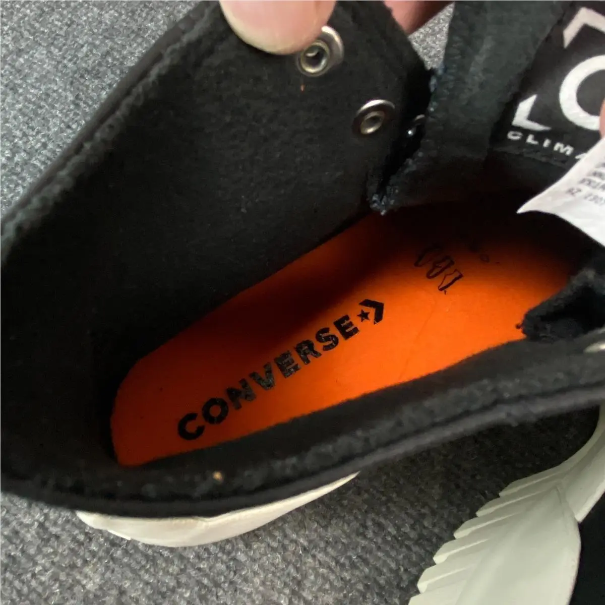 Converse shoes - Black / Bold Mandarin / Egret 14