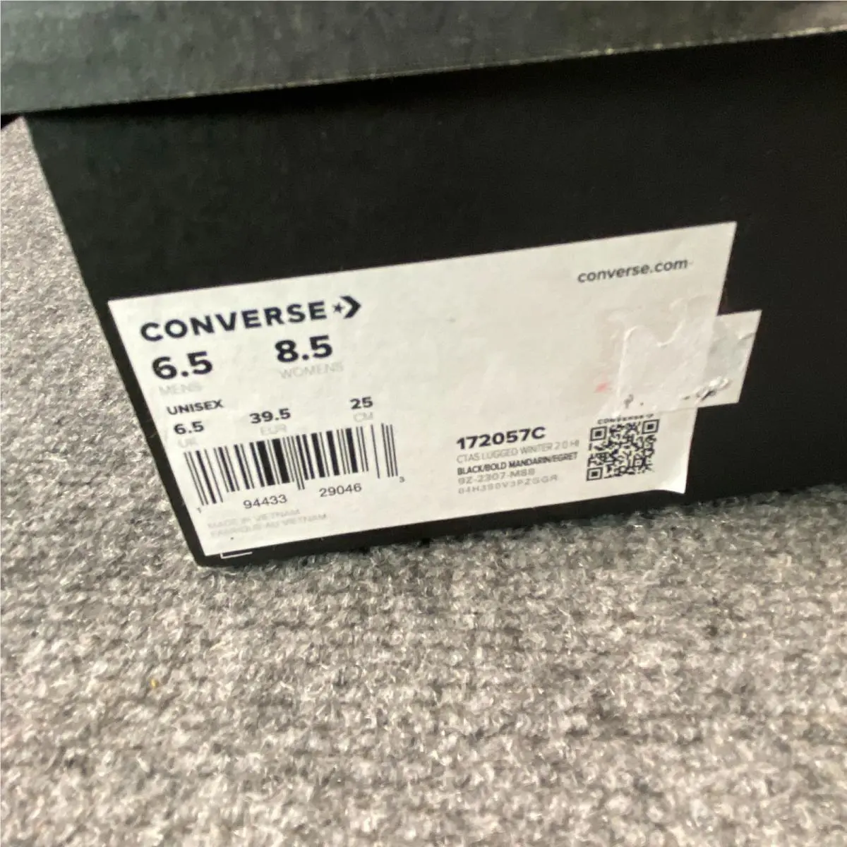 Converse shoes - Black / Bold Mandarin / Egret 16