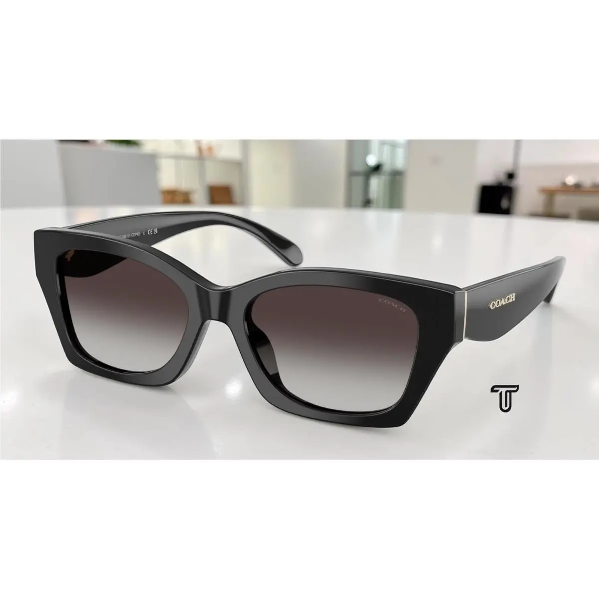 Coach HC8451U 50028G Cdp49 Black Grey Gradient 54 mm Women`s Sunglasses