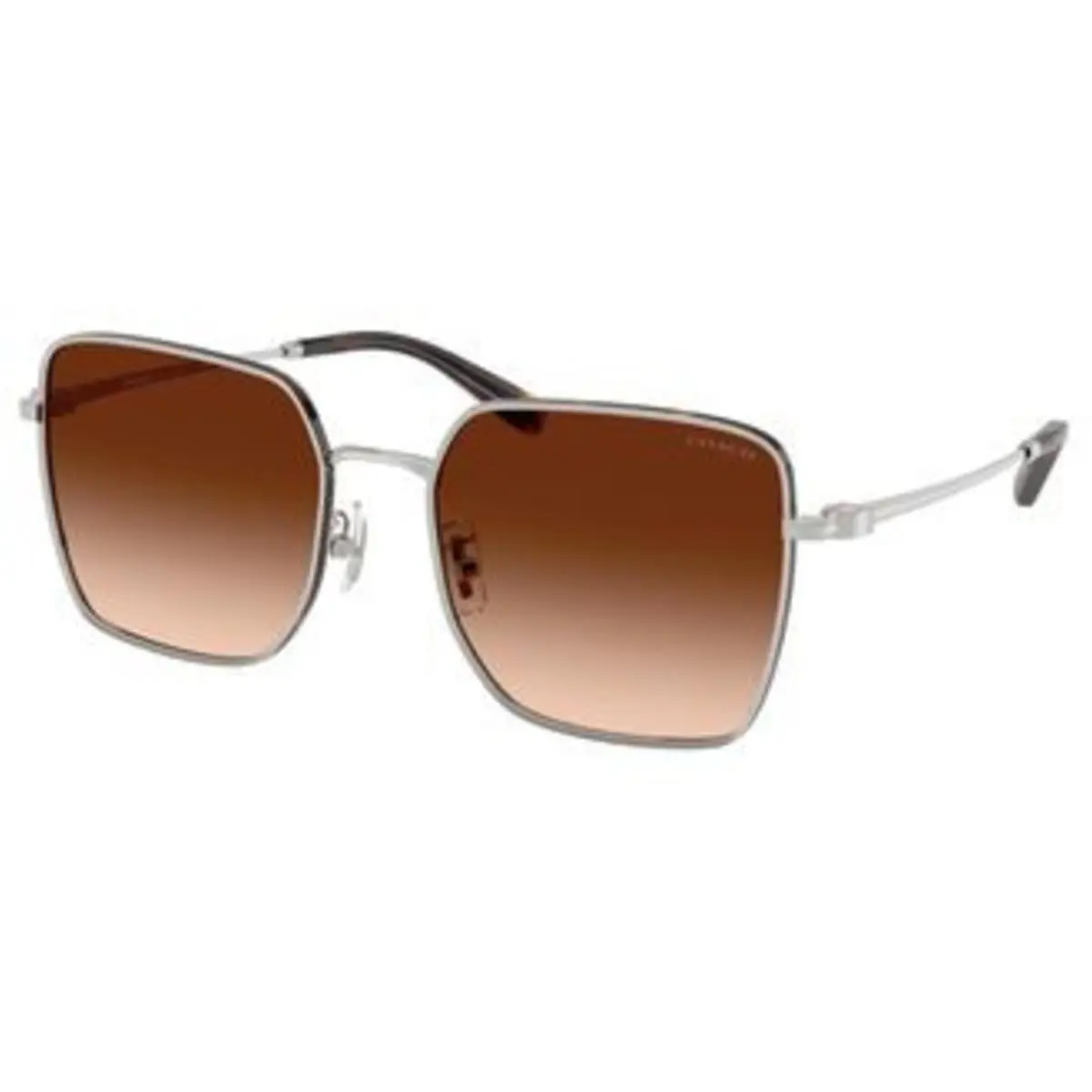 Coach HC 7184 D Shiny Silver Dark Tortoise Brown Gradient Polyamide Standard 94