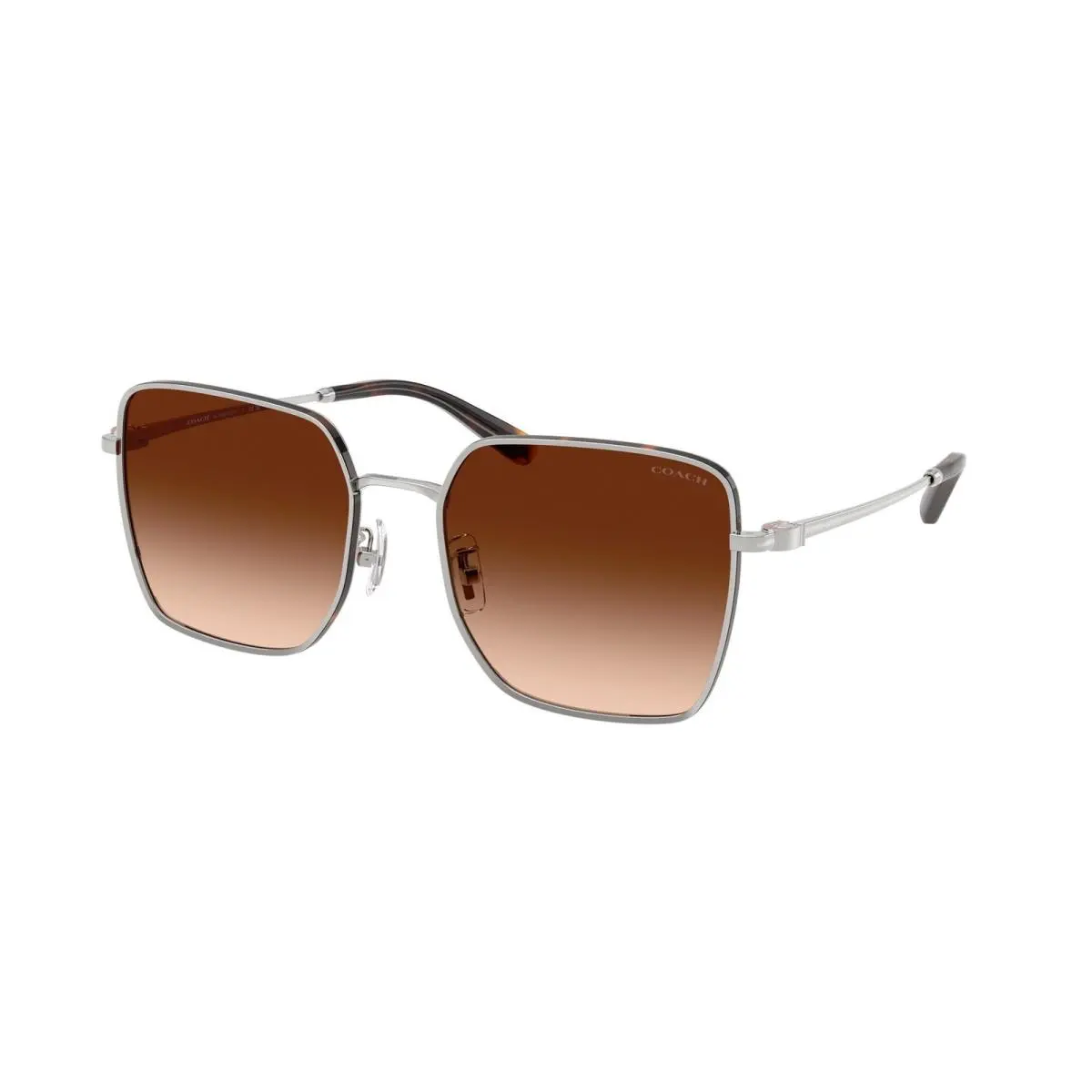 Coach HC7184D 94775M Cbz51 Silver Tortoise Brown Gradient 56mm Womens Sunglasses