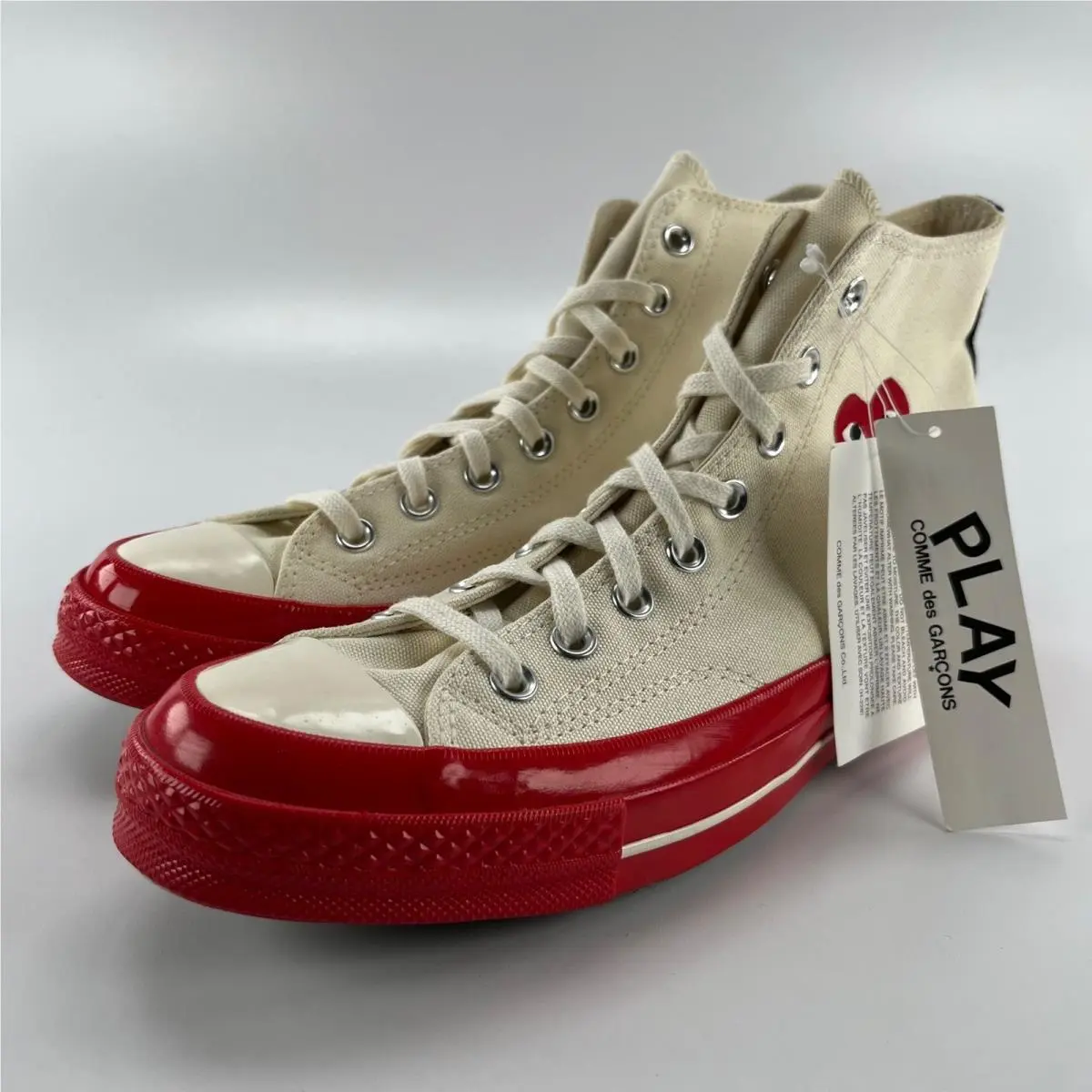 Converse Chuck 70 Cdg Hi Pristine Red Egret A01794C Mens 8.5 High Top Sneakers
