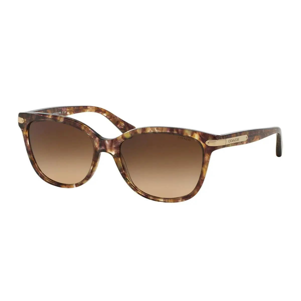 Coach HC 8132 Light Brown Confetti Tortoise 528713 Sunglasses