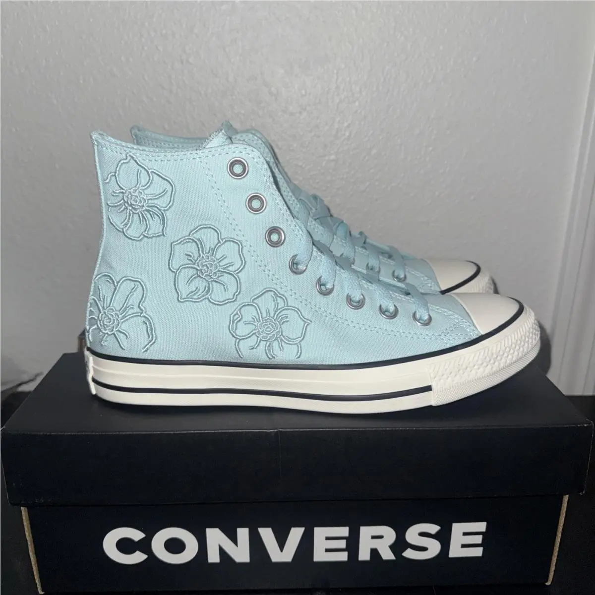 Converse Ctas Rained Out /egret Women`s 9.5 High Top Sneakers-asst A21409F