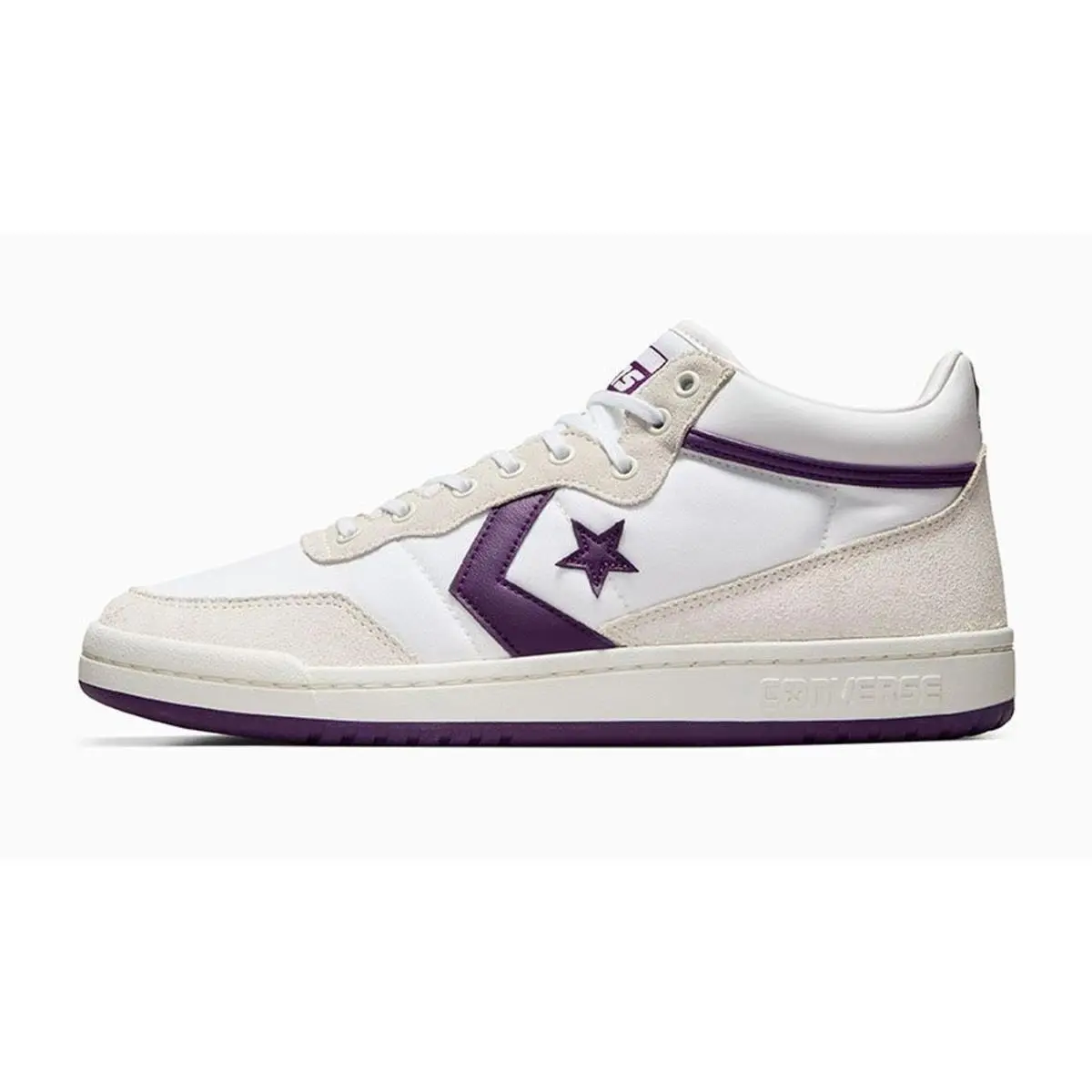 Converse Fastbreak Pro Mid Top White Purple Men`s Size 13 A08854C
