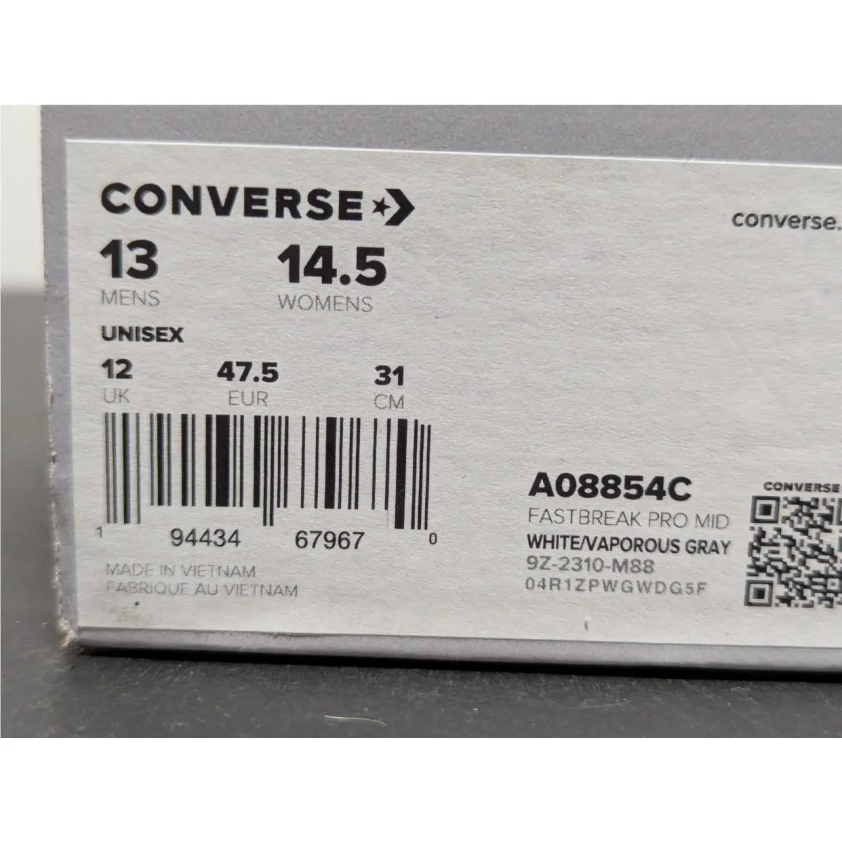 Converse shoes - Converse Fastbreak Pro Mid - Fastbreak Pro Mid - A08854C - White (UPC: 194434679670) 14