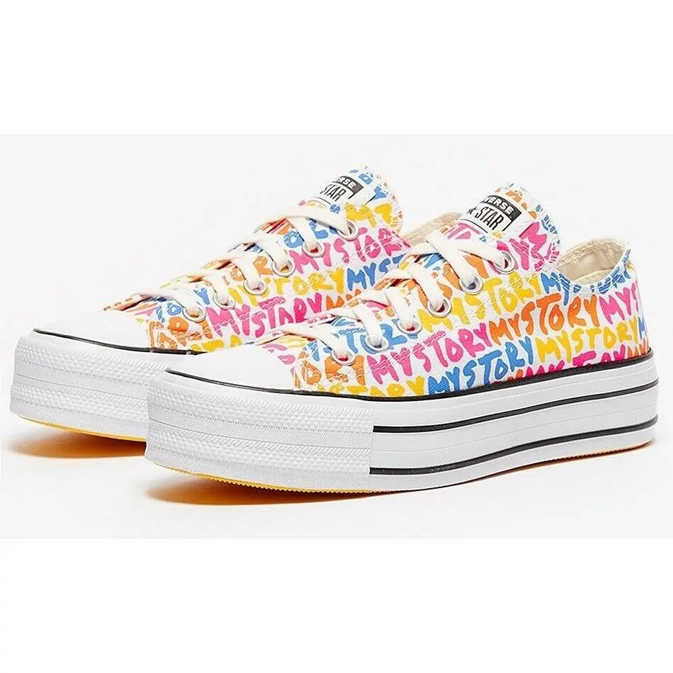 Converse All Star Double Stack Lift OX 2 Platform Women Shoes Multi Size 10