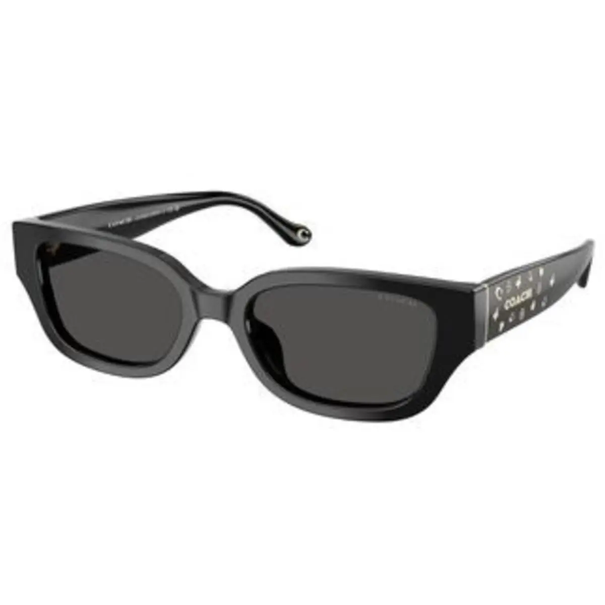 Coach HC 8439 U Black Grey Solid Polyamide Standard 500287 Sunglasses
