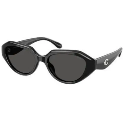 Coach HC 8433 U Black Grey Solid Polyamide Standard 500287 Sunglasses
