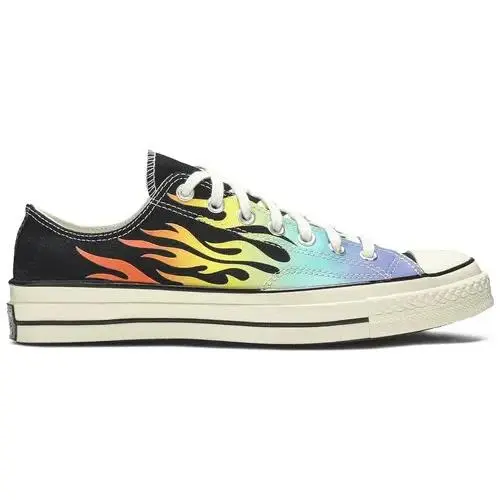Converse All Star CT Chuck 70 LO Casual Men Shoes Black Fire Flame Size 11.5