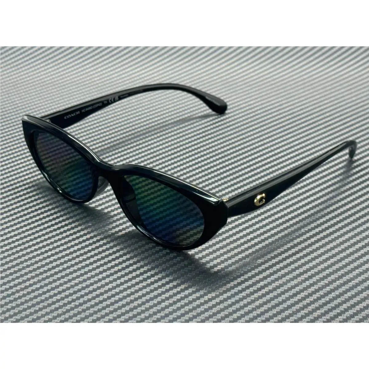 Coach HC8456D 500281 Black Grey Polarized Women`s 55 mm Sunglasses