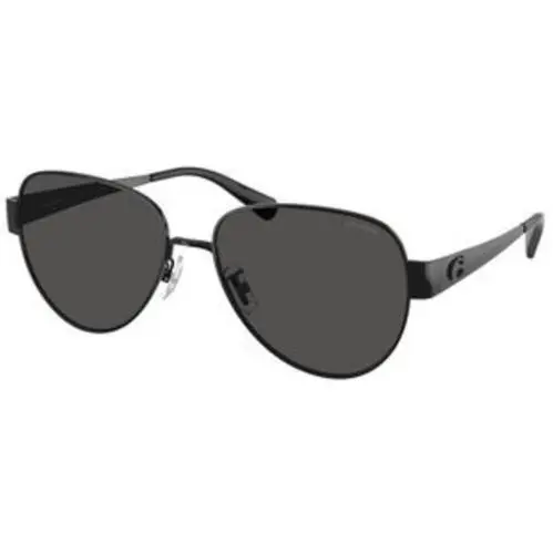 Coach HC 7186 Shiny Black Grey Solid Polyamide Standard 934487 Sunglasses