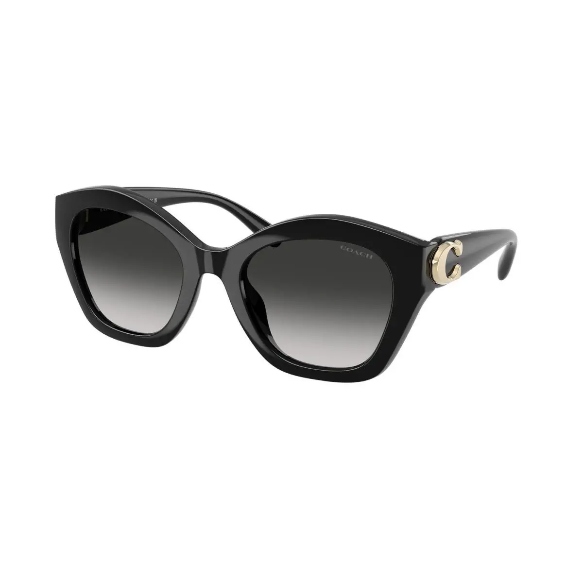 Coach HC 8421 U Black Grey Gradient Polyamide Standard 50023C Sunglasses
