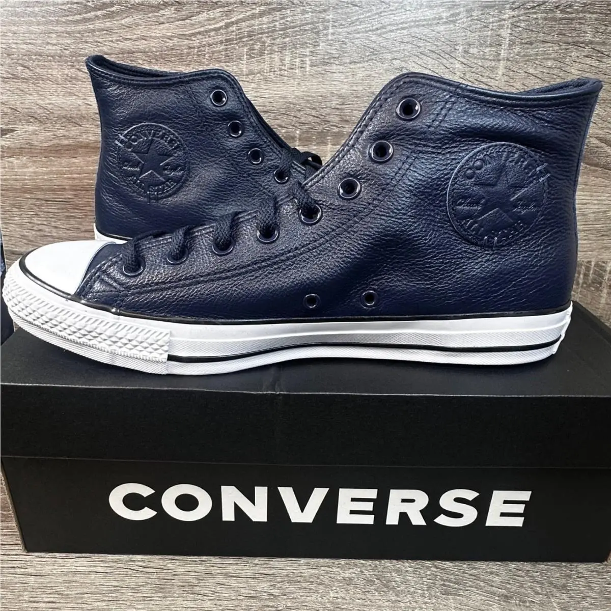 Converse Ctas Hi Obsidian Sneakers Mens 11 Navy Leather Shoes Streetwear