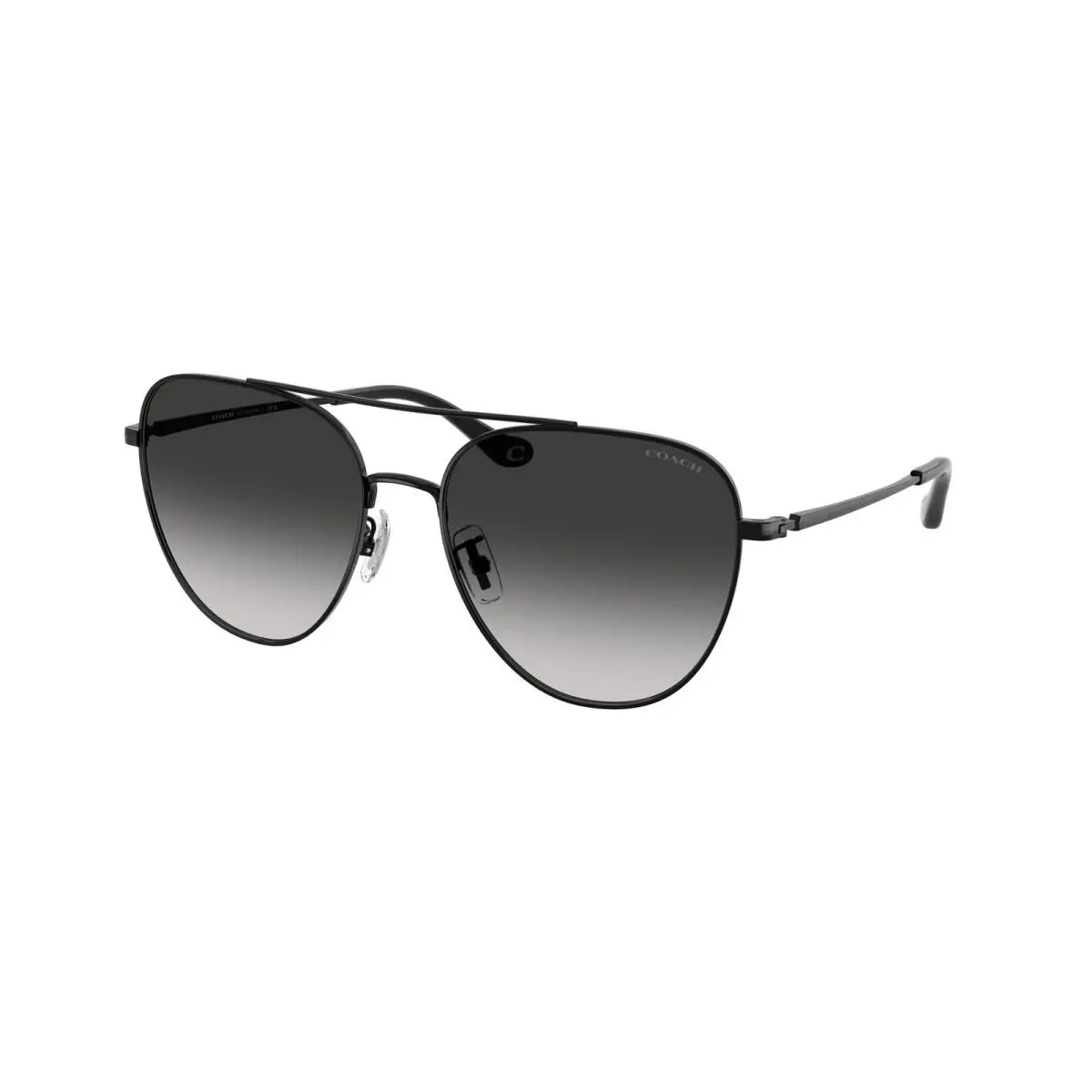 Coach HC7182 93443C Cbz89 Shiny Black Grey Gradient 56 mm Women`s Sunglasses