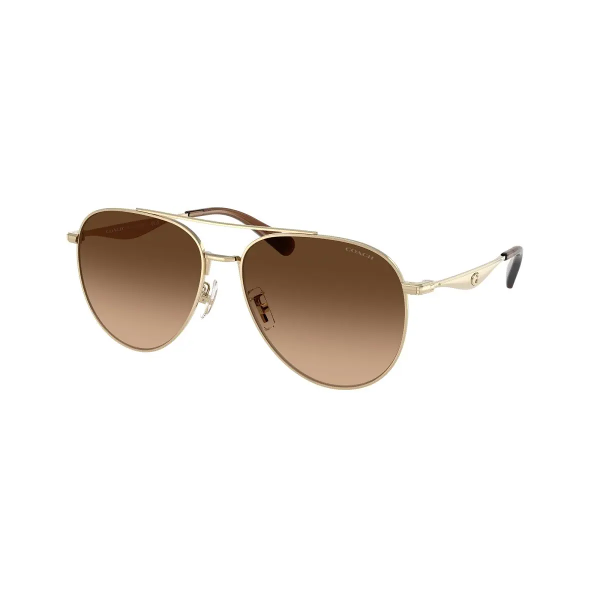 Coach HC 7169 Shiny Light Gold Brown Gradient Polyamide Standard 900574 Sunglas