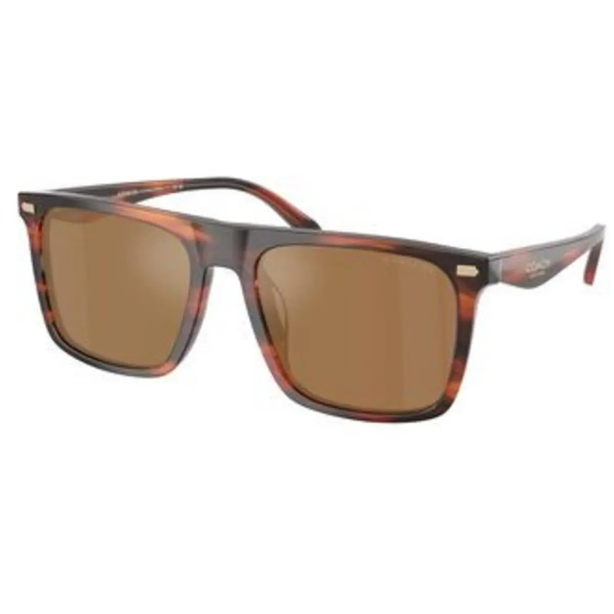 Coach HC 8440 U Striated Caramel Brown Flash Polyamide Standard 5906/O Sunglass