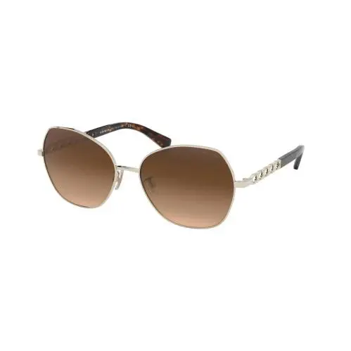 HC 7112 900574 Shiny Light Gold Women Metal Sunglasses Frame 56-16-140 by Coach