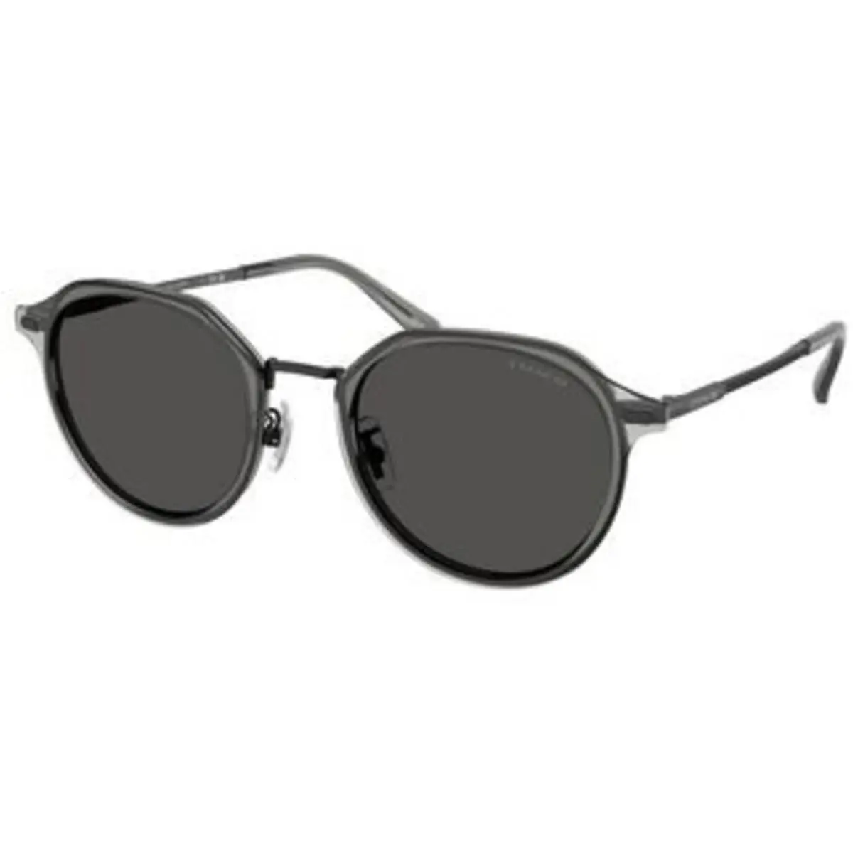 Coach HC 7183 Satin Black Grey Solid Polyamide Standard 947287 Sunglasses