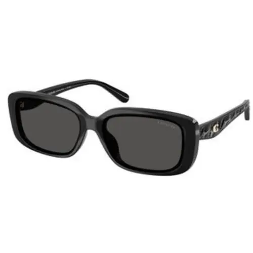 Coach HC 8444 D Black Grey Solid Polyamide Standard 500287 Sunglasses