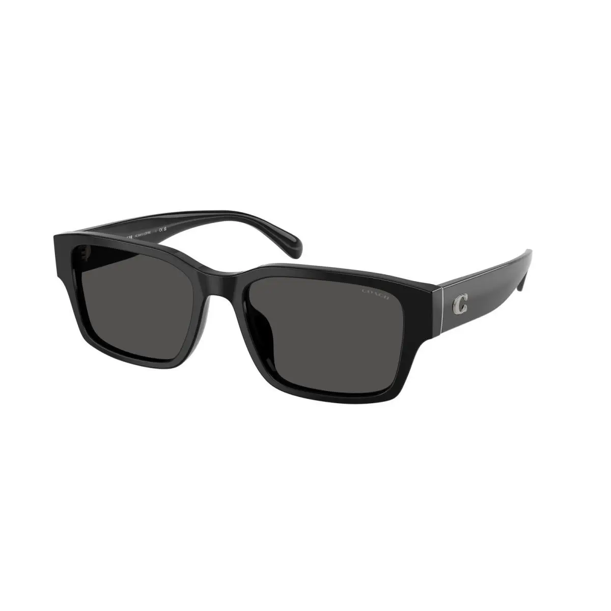 Coach HC8441U 500287 Cby96 Black Grey Solid 55 mm Men`s Sunglasses