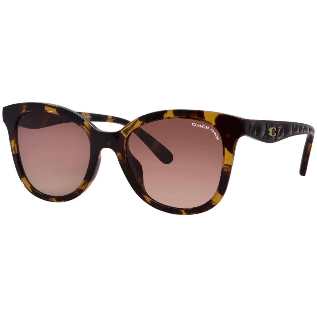Coach CAD25 HC8419U 5120T5 Sunglasses Women`s Tortoise/polarized Brown 55mm
