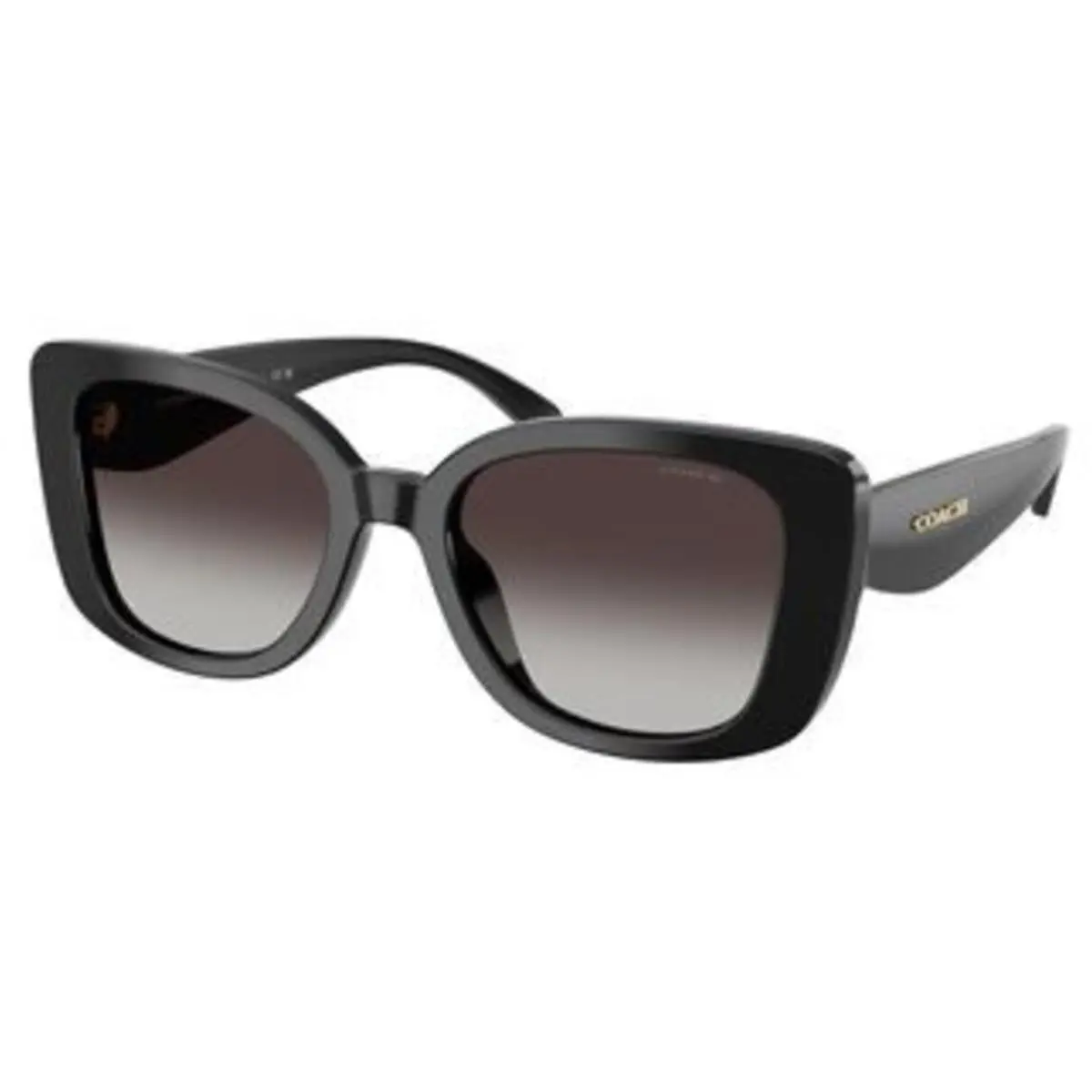 Coach HC 8450 U Black Grey Gradient Polyamide Standard 50028G Sunglasses