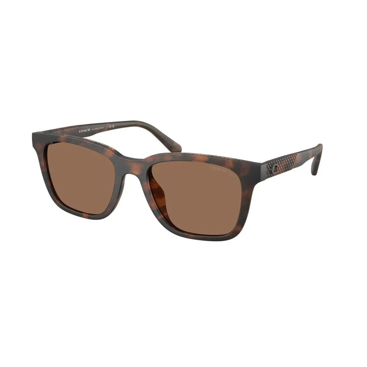 Coach HC 8426 U Matte Dark Tortoise Brown Solid Polyamide Standard 512073 Sungl