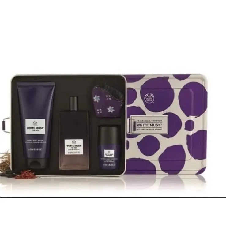 The Body Shop White Musk Eau De Toilette 3.3 Oz-100 mL Men Body Wash Set Perfume by THE BODY SHOP