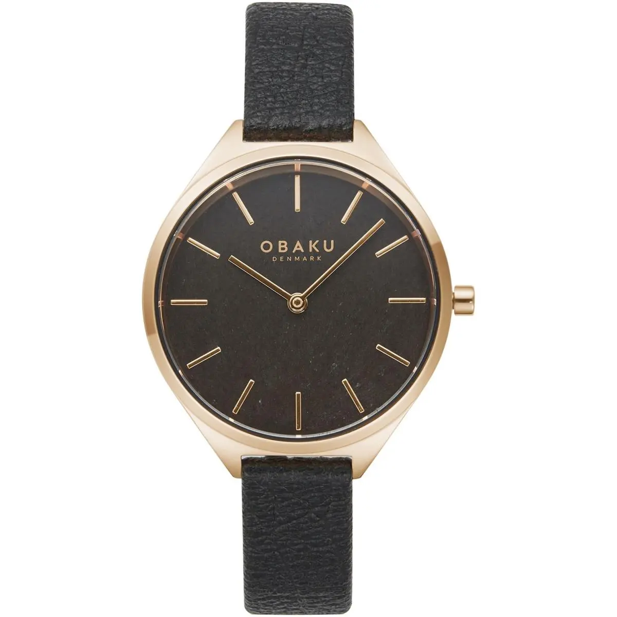 Obaku Women`s Kaffe Black Dial Watch - V257LHVNRB