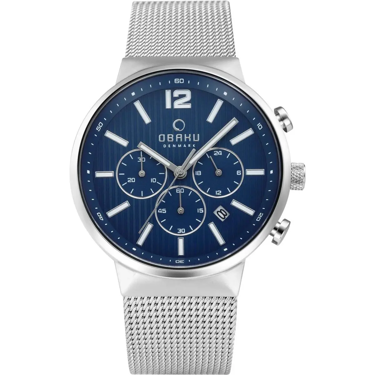 Obaku Men`s Storm Blue Dial Watch - V180GCCLMC