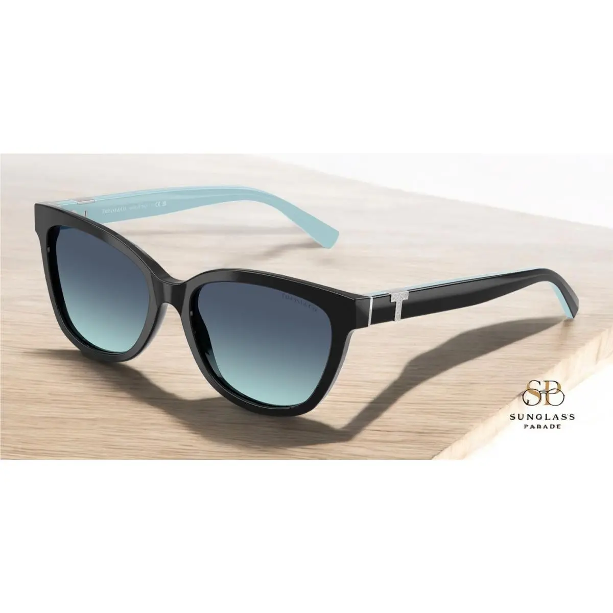 Tiffany TF4237B 80019S Black Azure Gradient Blue 55 mm Women`s Sunglasses by Tiffany & Co.